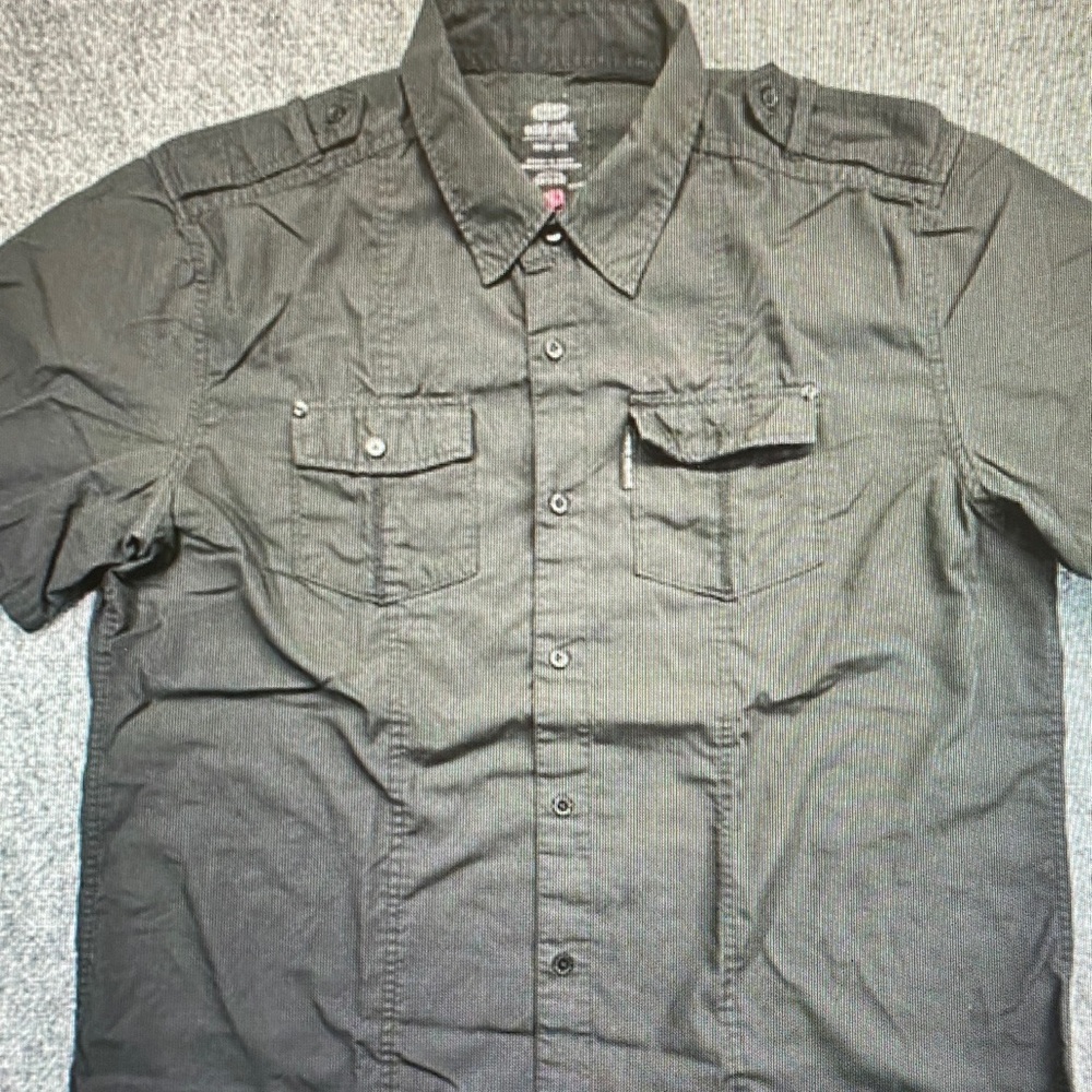 Ecko Unlimited Charcoal Button-Down Shirt